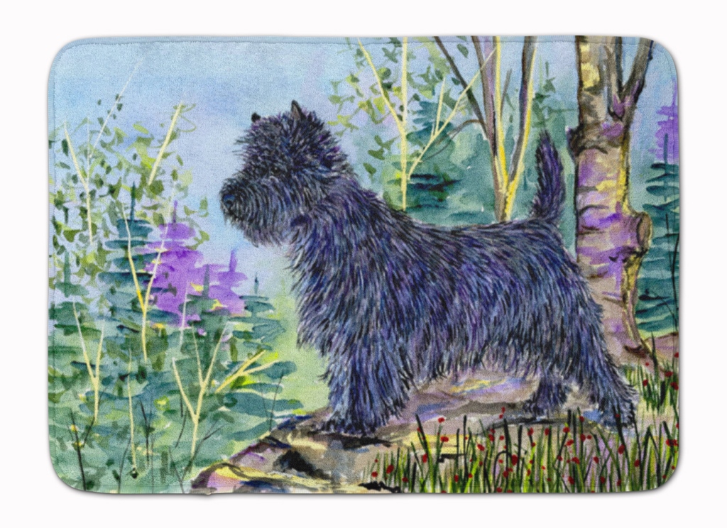 SS8665RUG Cairn Terrier Machine Washable Memory Foam Mat