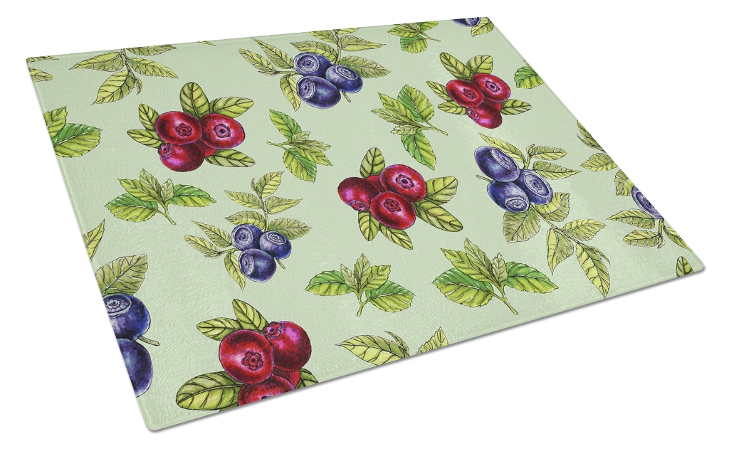 Berries in Green Glass Cutting Board - Large