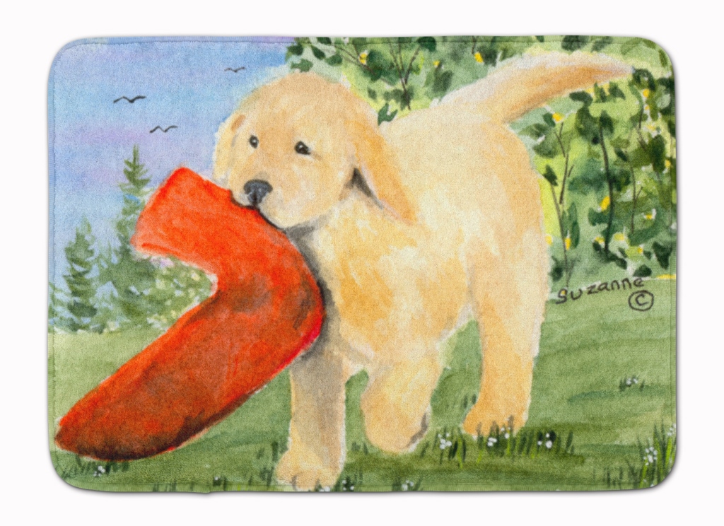 SS8762RUG Golden Retriever Machine Washable Memory Foam Mat