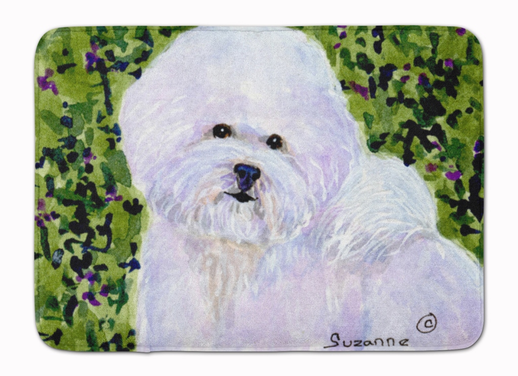 SS8817RUG Bichon Frise Machine Washable Memory Foam Mat