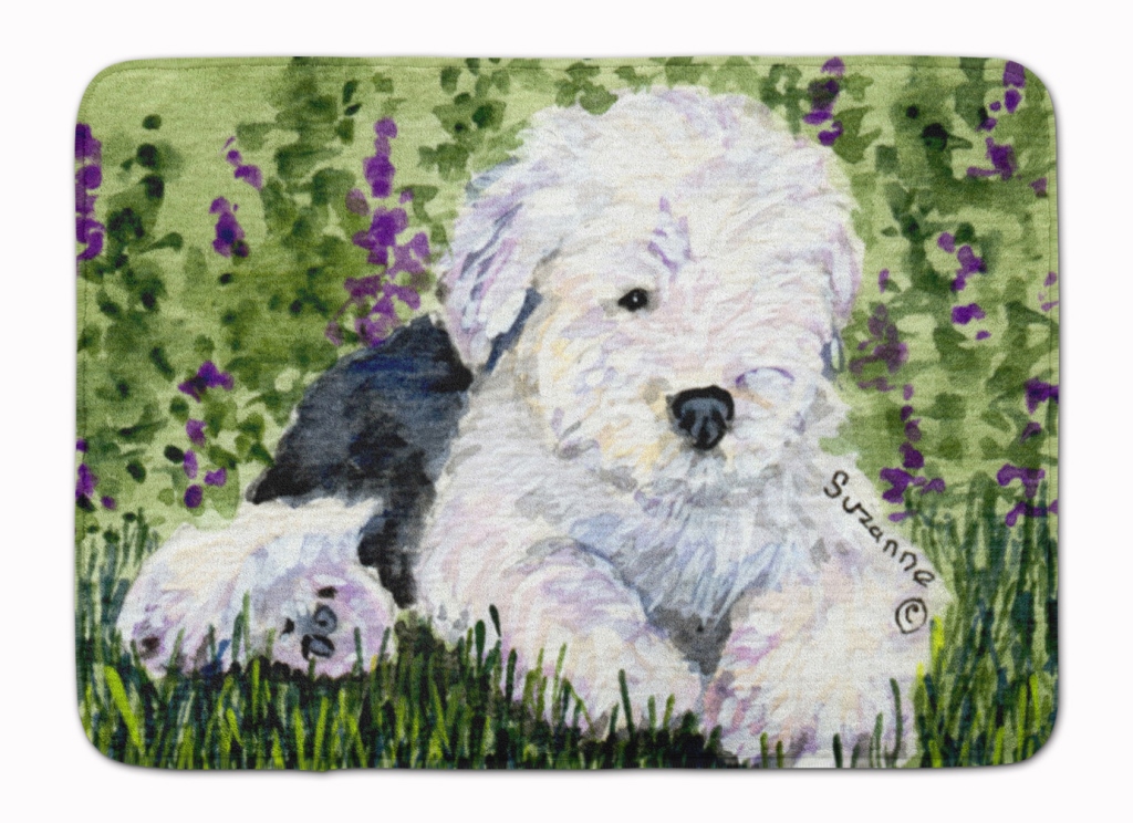 Old English Sheepdog Machine Washable Memory Foam Mat