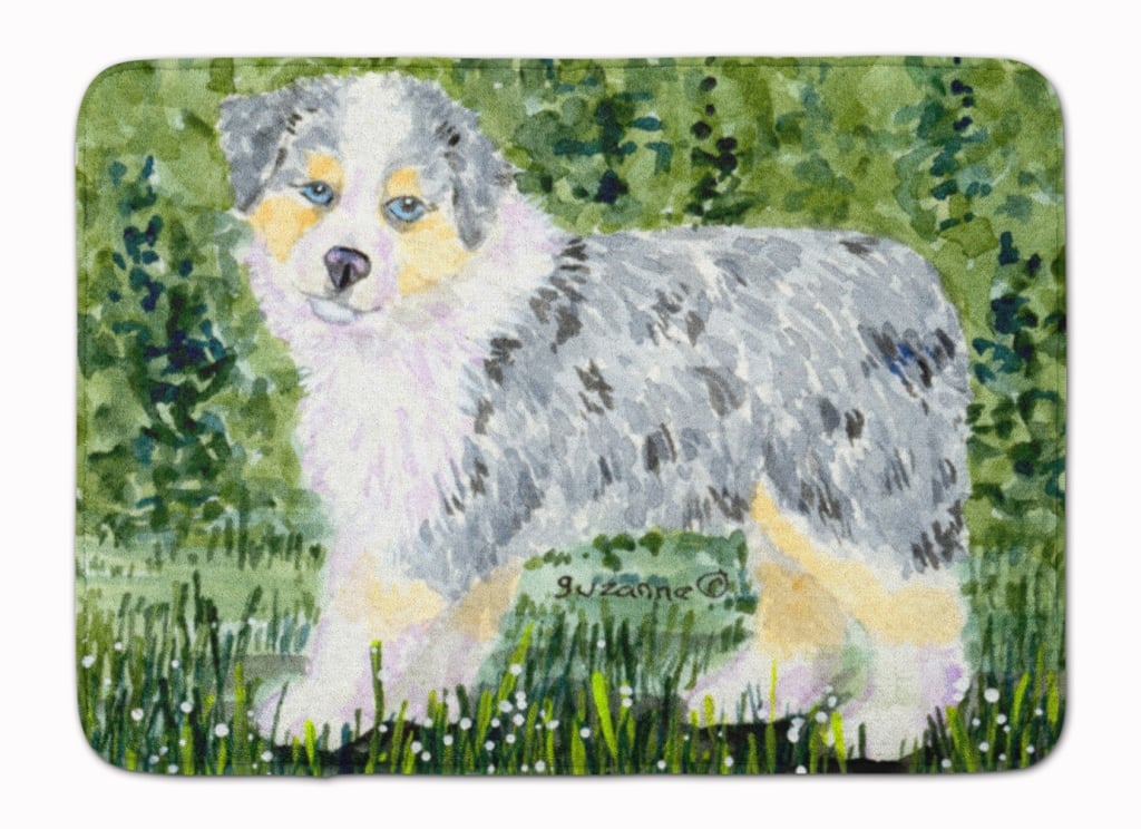 SS8846RUG Australian Shepherd Machine Washable Memory Foam Mat