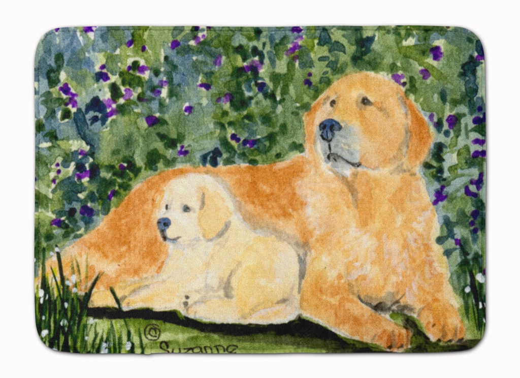 SS8852RUG Golden Retriever Machine Washable Memory Foam Mat