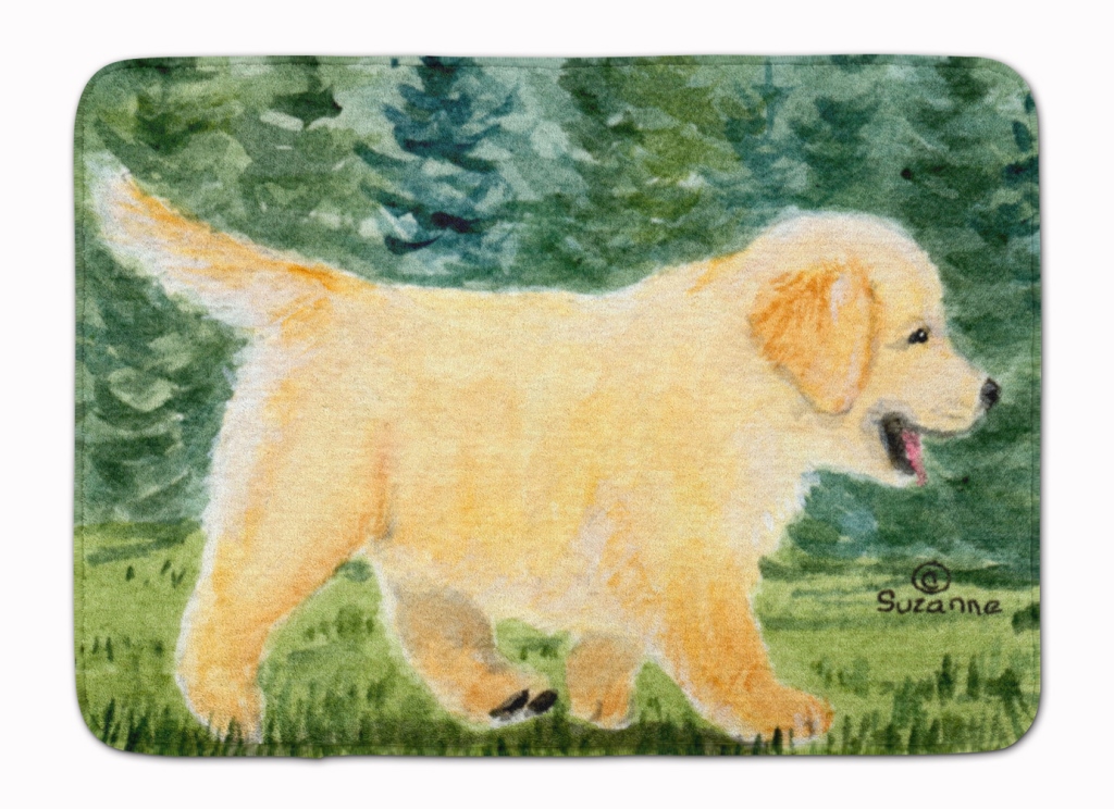SS8859RUG Golden Retriever Machine Washable Memory Foam Mat