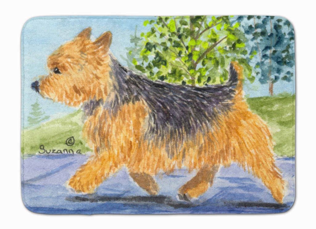 SS8879RUG Norwich Terrier Machine Washable Memory Foam Mat
