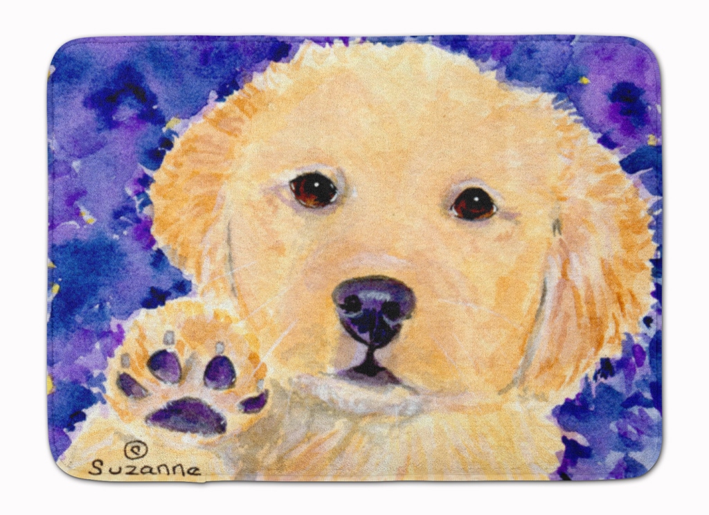 SS8903RUG Golden Retriever Machine Washable Memory Foam Mat