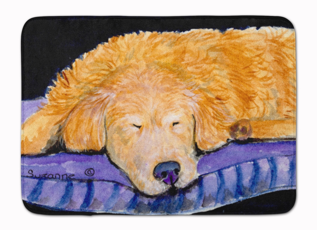 SS8909RUG Golden Retriever Machine Washable Memory Foam Mat