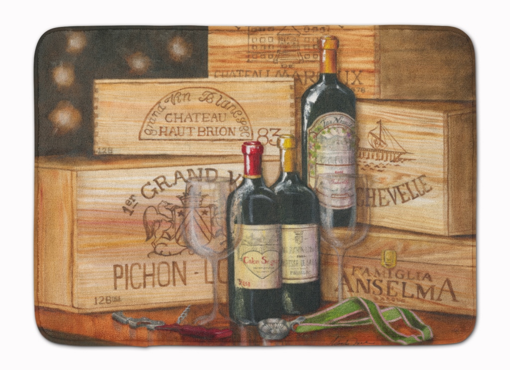 Wine Gran Vin by Malenda Trick Machine Washable Memory Foam Mat