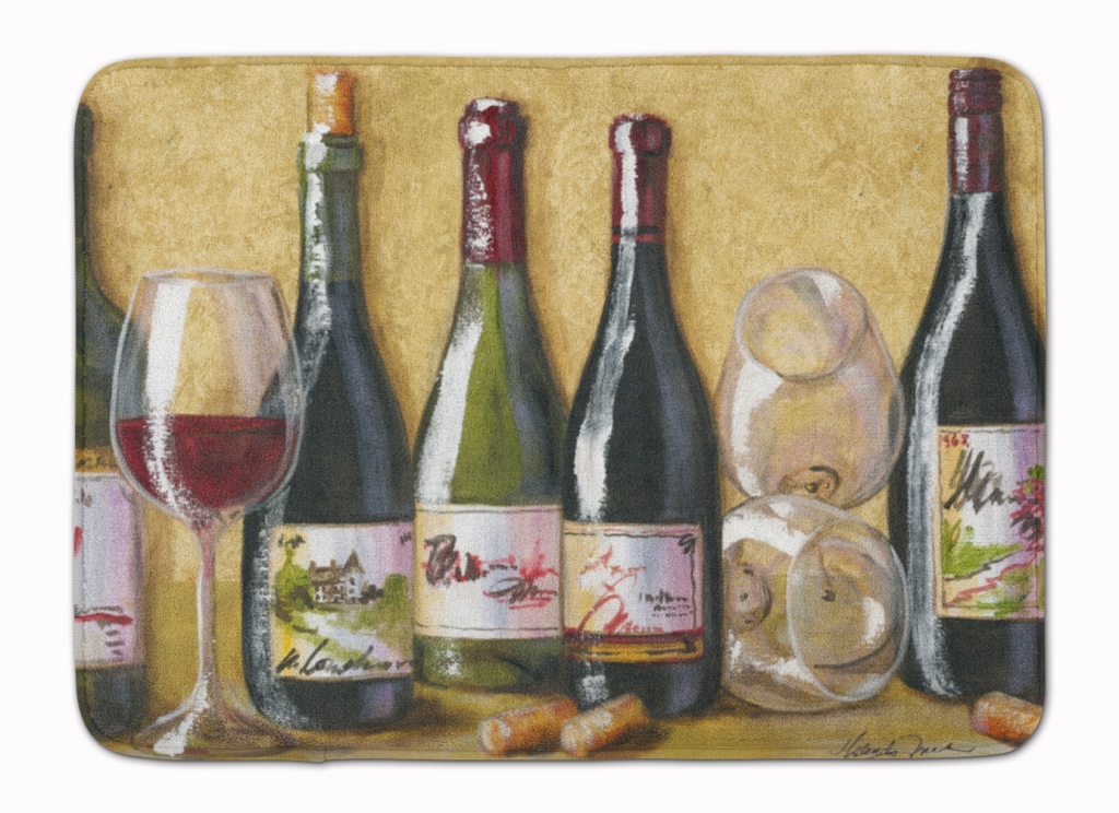 Wine Du Vin by Malenda Trick Machine Washable Memory Foam Mat