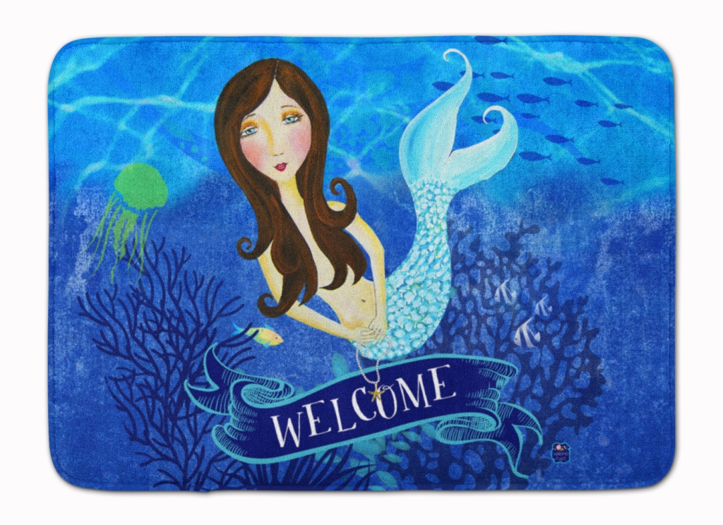 Welcome Mermaid Machine Washable Memory Foam Mat