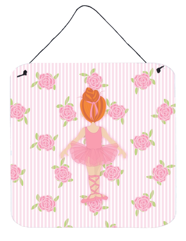 Ballerina Red Head Back Pose Wall or Door Hanging Prints