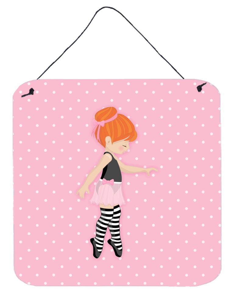Ballerina Red Head Releve Wall or Door Hanging Prints