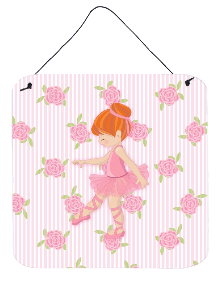 Ballerina Red Head Point Wall or Door Hanging Prints