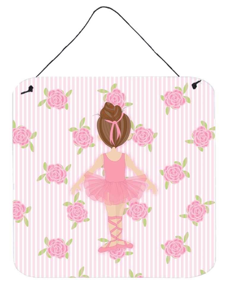 Ballerina Brunette Back Pose Wall or Door Hanging Prints