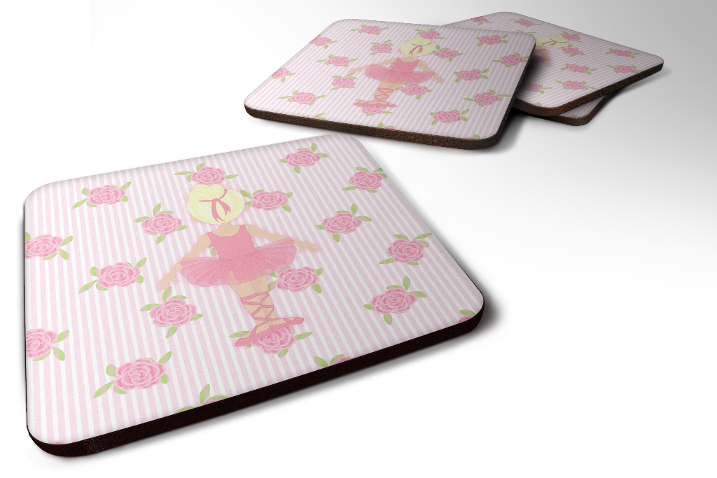 Ballerina Blonde Back Pose Foam Coaster