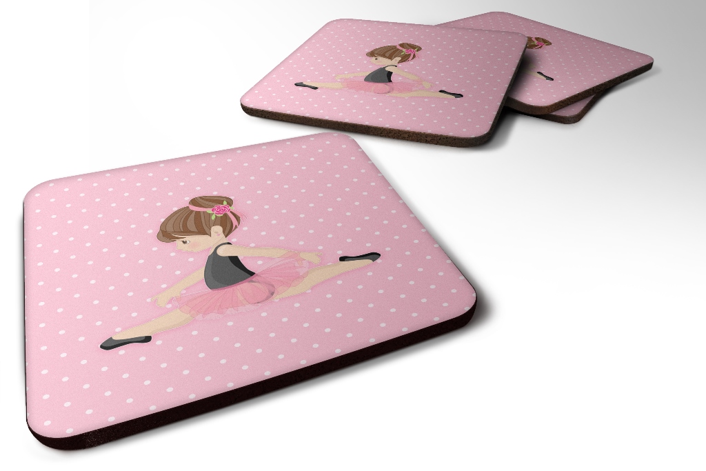 Ballerina Brunette Jete Foam Coaster