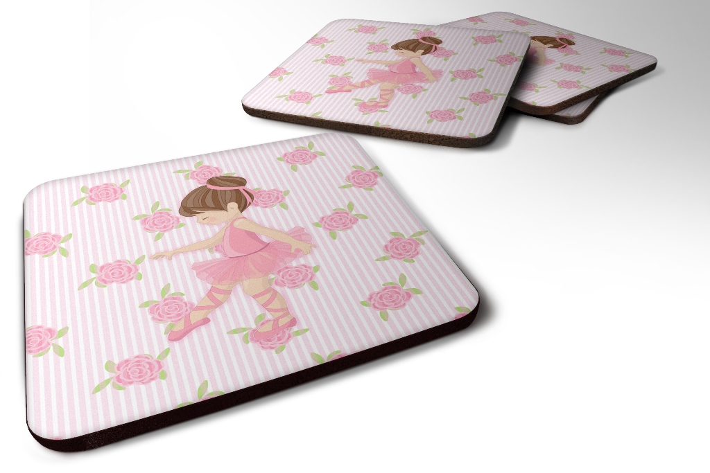 Ballerina Brunette Point Foam Coaster