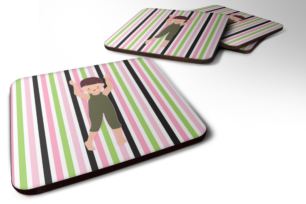 Dancer Arms Up Bikatard Foam Coaster