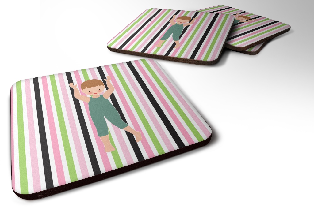 Dancer Bikatard Brown Hair Foam Coaster - Brown