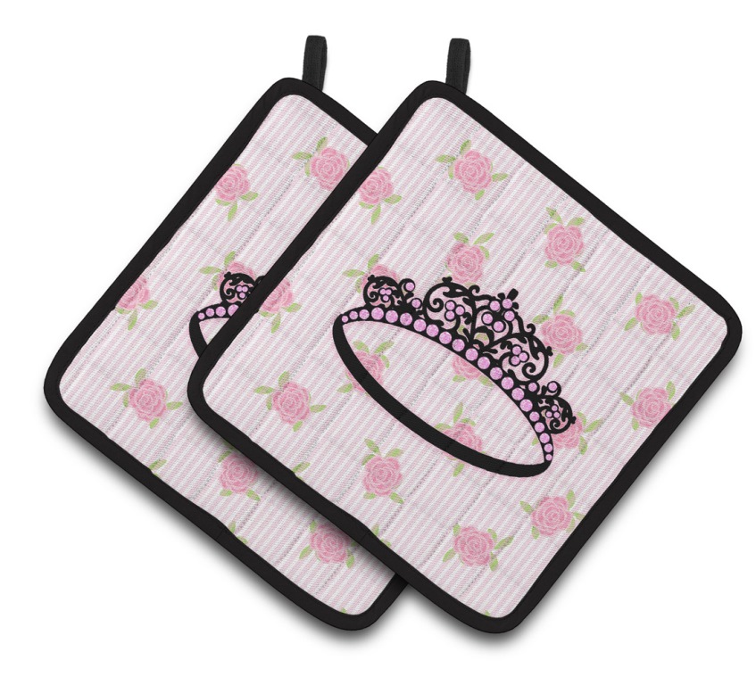 Ballerina Tiara Sparkles Pair of Pot Holders