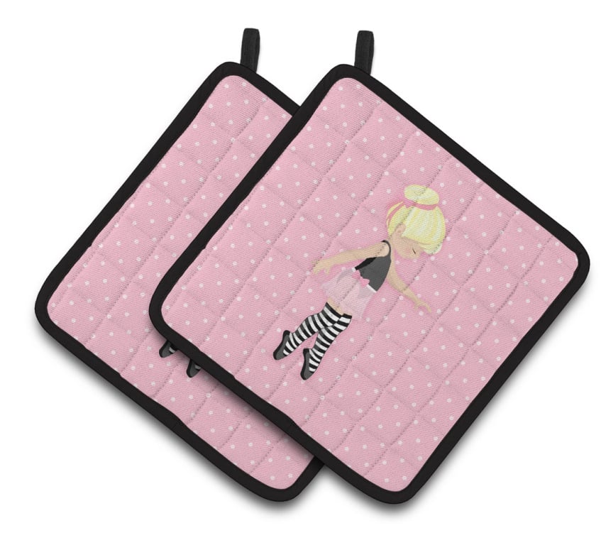 Picture of Carolines Treasures BB5162PTHD Ballerina Blonde Releve Pair of Pot Holders