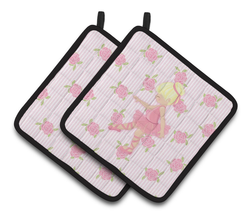 Picture of Carolines Treasures BB5171PTHD Ballerina Blonde Point Pair of Pot Holders