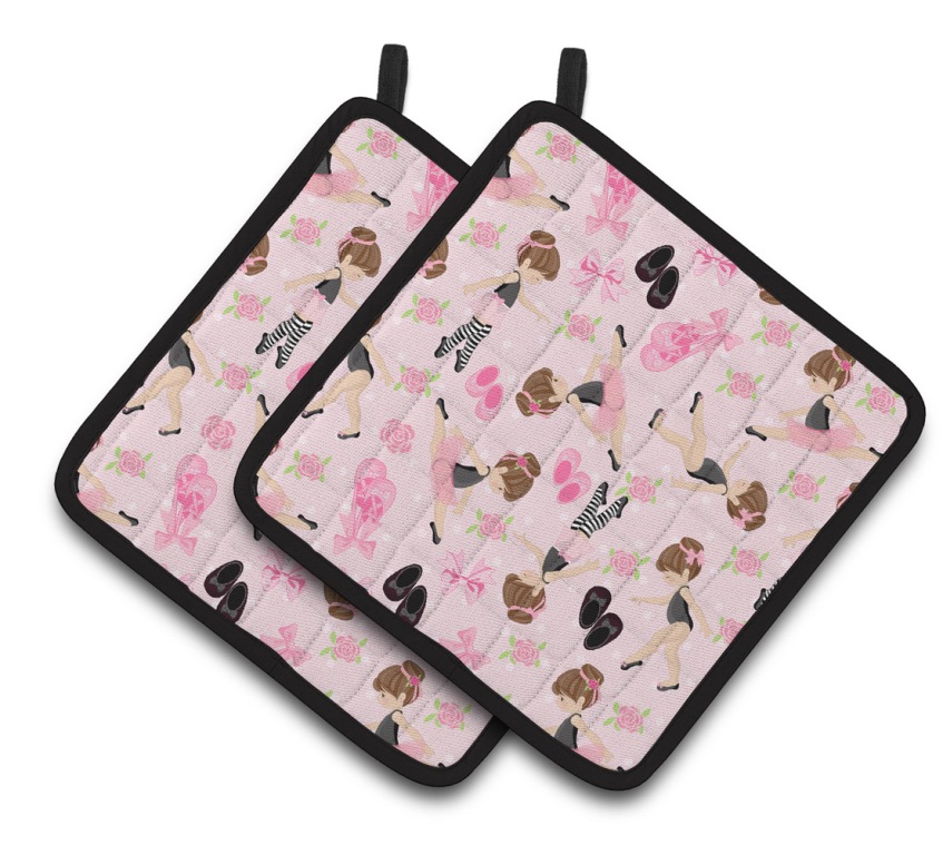 Picture of Carolines Treasures BB5172PTHD Ballerinas & Roses Pair of Pot Holders