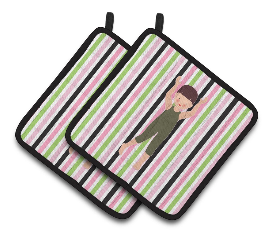 Picture of Carolines Treasures BB5179PTHD Dancer Arms Up Bikatard Pair of Pot Holders