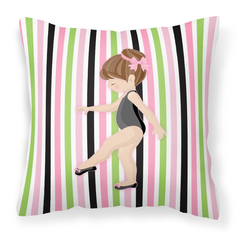 Ballerina Brunette Point Fabric Decorative Pillow