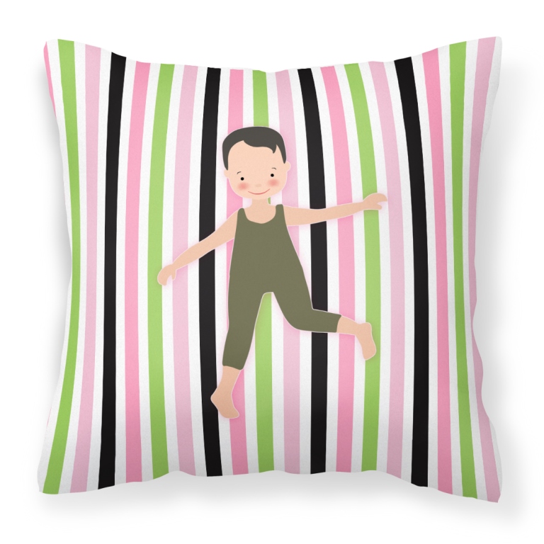 Boy Dancer Bikatard Fabric Decorative Pillow - 14 x 3 x 14 in.