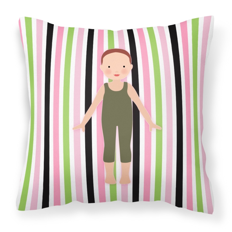 Dancer Bikatard Flexed Hands Fabric Decorative Pillow 14 x 3 x 14 in.