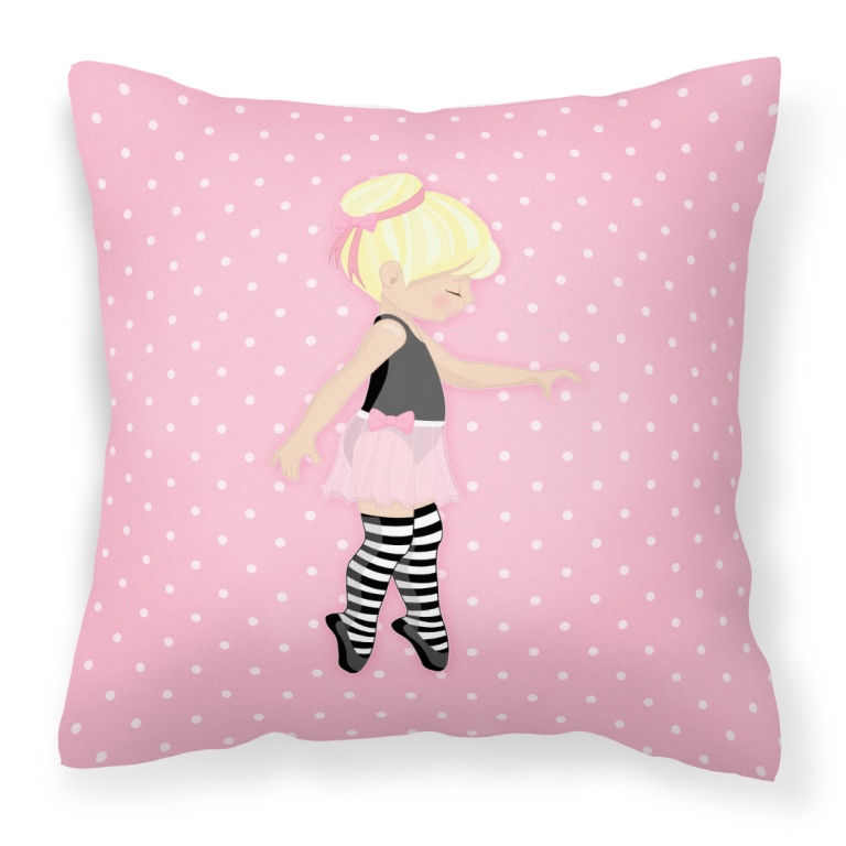 Picture of Carolines Treasures BB5162PW1818 Ballerina Blonde Releve Fabric Decorative Pillow - 18 x 3 x 18 in.