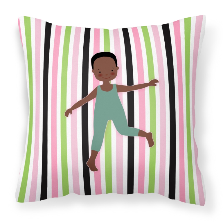 Dancer Bikatard African American Fabric Decorative Pillow - 18 x 3 x 18 in.