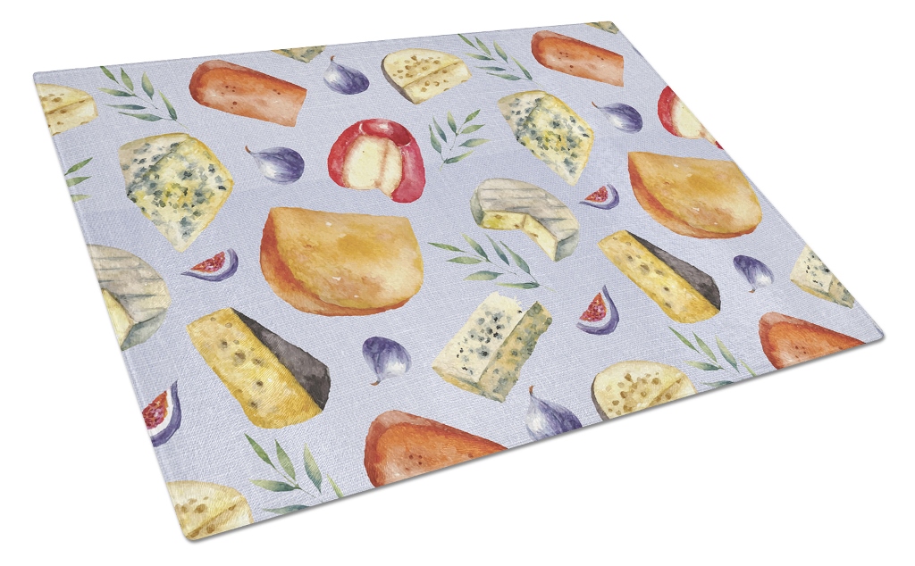 Assortment of Cheeses Glass Cutting Board - Large