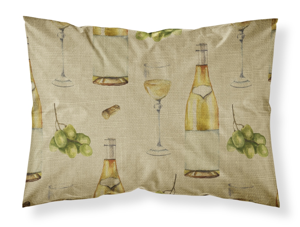 White Wine on Linen Fabric Standard Pillowcase
