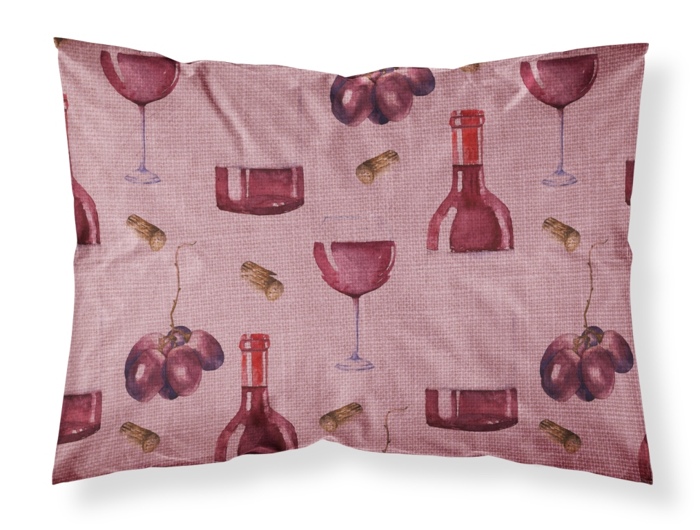 Red Wine on Linen Fabric Standard Pillowcase