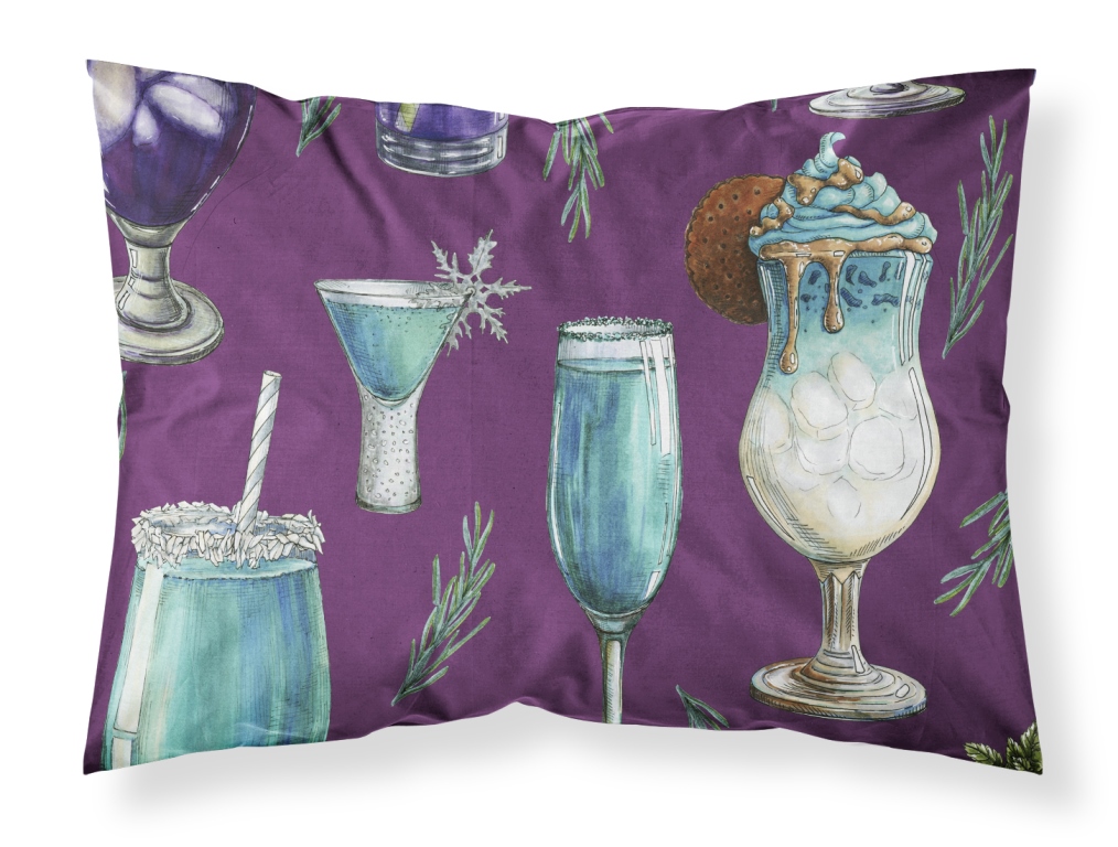 Drinks & Cocktails Purple Fabric Standard Pillowcase