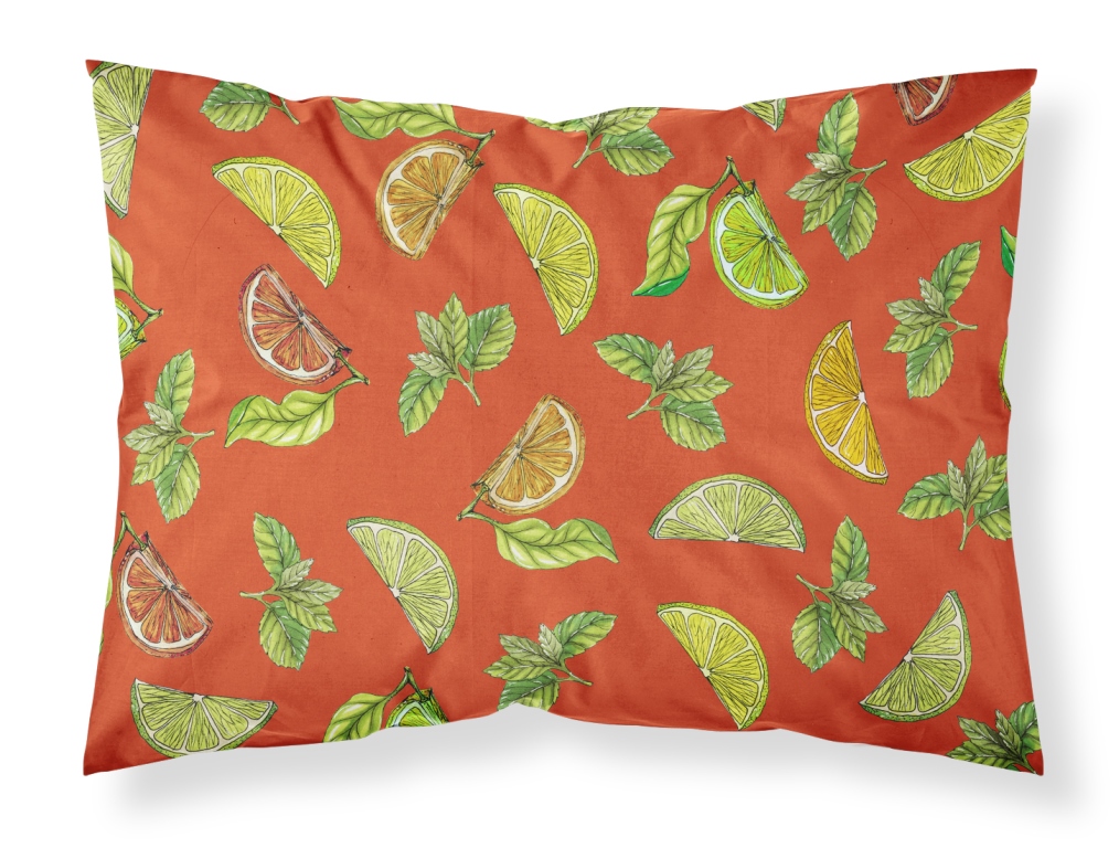 BB5205PILLOWCASE Lemons Limes & Orange Fabric Standard Pillowcase - 20.5 x 0.25 x 30 in.