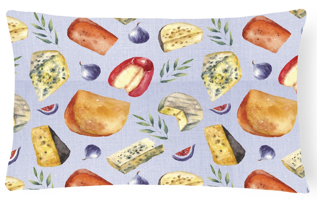 Assortment of Cheeses Canvas Fabric Decorative Pillow