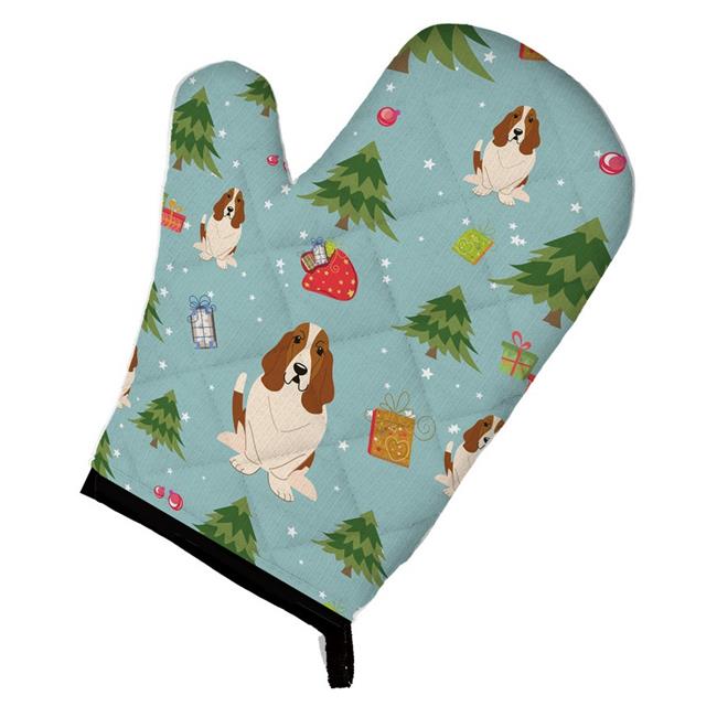 Carolines Treasures BB4681OVMT Christmas Basset Hound Oven Mitt