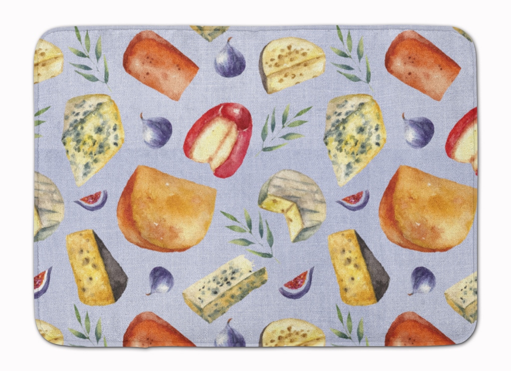 BB5198RUG Assortment of Cheeses Machine Washable Memory Foam Mat