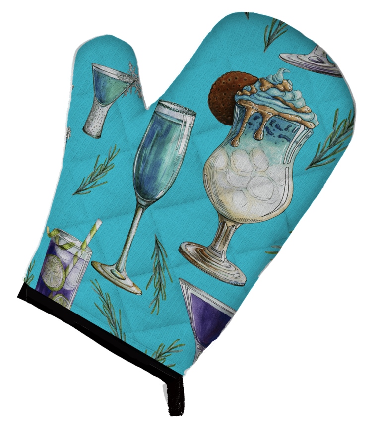 Drinks & Cocktails Blue Oven Mitt - Blue