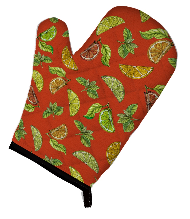 Lemons Limes & Orange Oven Mitt - Orange