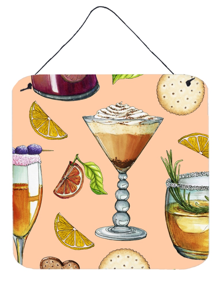 Drinks & Cocktails Peach Wall or Door Hanging Prints