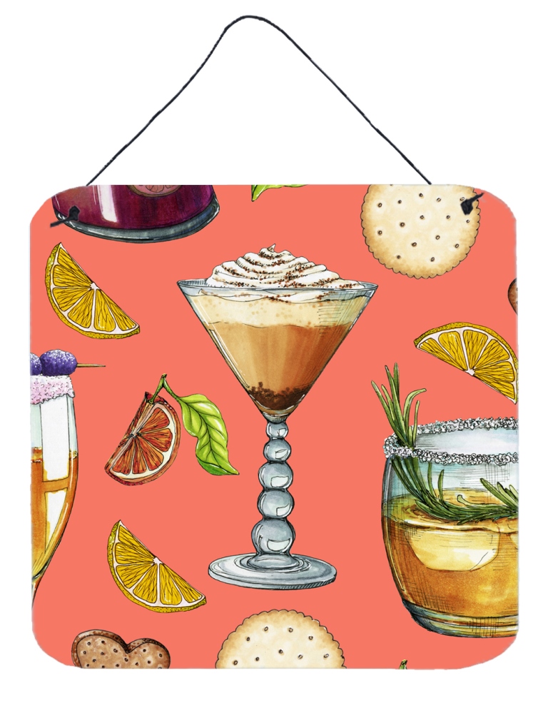 Drinks & Cocktails Salmon Wall or Door Hanging Prints