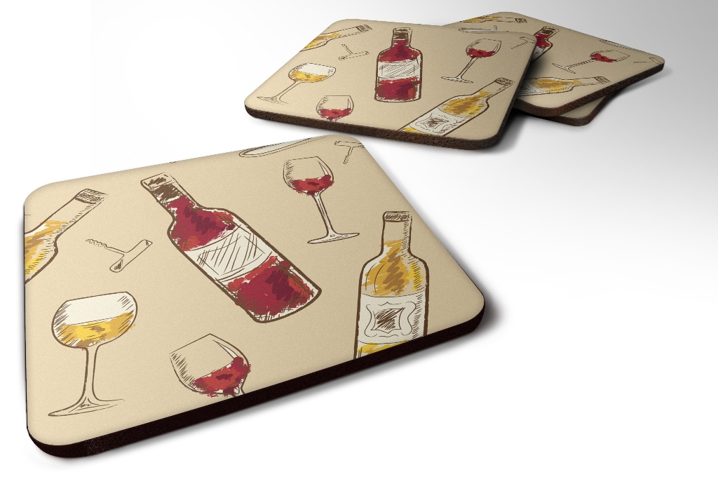 Red & White Wine Foam Coaster