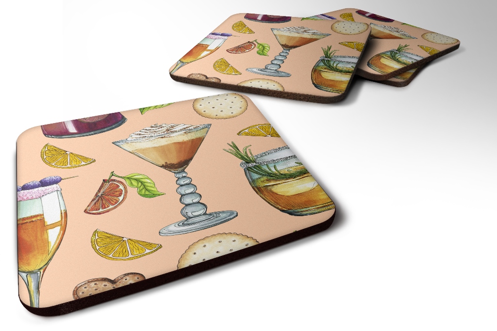 Drinks & Cocktails Peach Foam Coaster