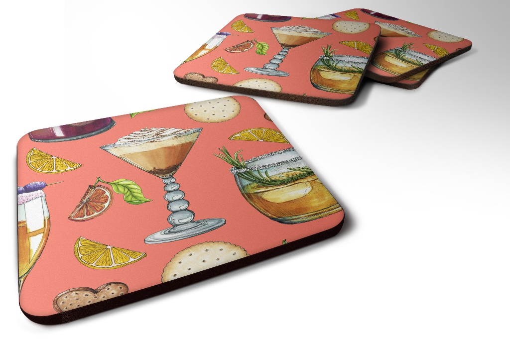 Drinks & Cocktails Salmon Foam Coaster