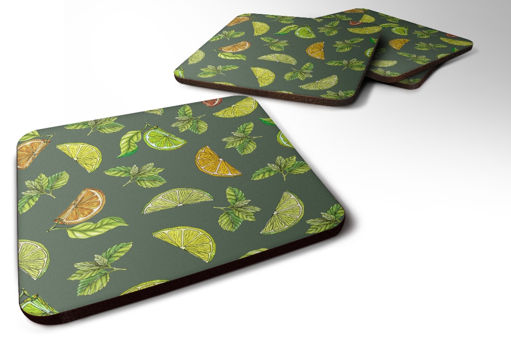 BB5207FC Lemons Limes & Orange Foam Coaster, Set of 4