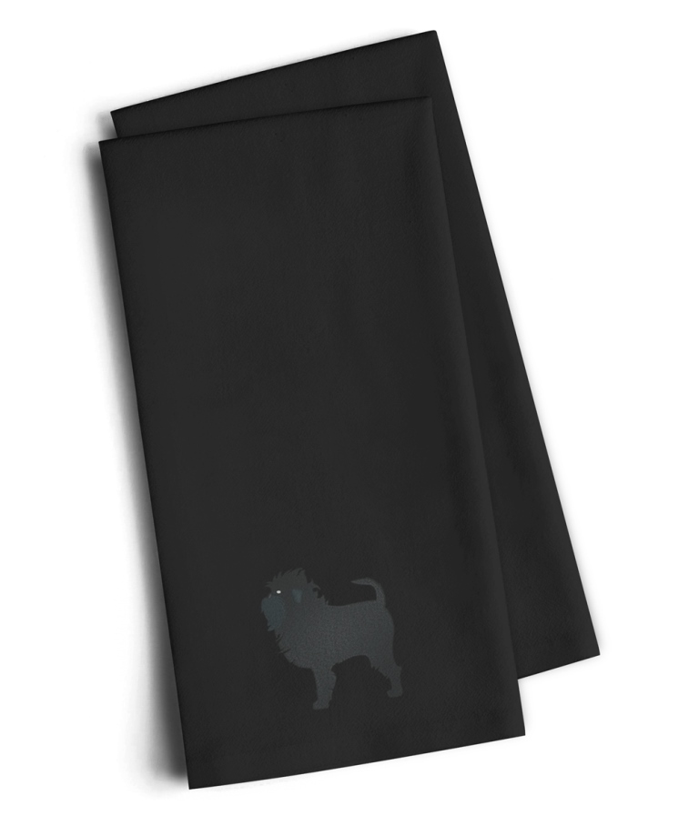 Picture of Carolines Treasures BB3448BKTWE Affenpinscher Black Embroidered Kitchen Towel, Set of 2